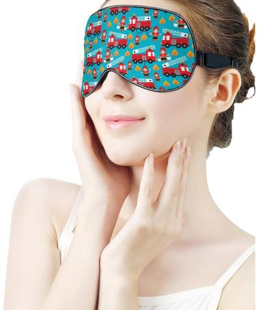 Fire Truck Car Sleep Mask - First Responder Heroes Eye Cover for Sleeping, Adjustable Strap, Blocks Light - Ideal for Night Travel, Nap - Men, Women - Buy Online on GoSupps.com