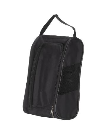 Alvinlite shoe bag portable shoe bag black shoe bag with zip pocket football golf trainer shoe bags for storage travel and school 23 x 33 x 13cm
