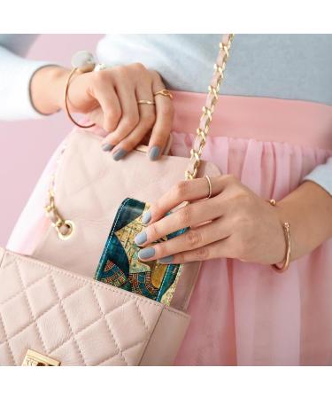 Travel Lipstick Organizer Case - Vintage Egyptian Makeup Bag with Mirror | Portable & Stylish Cosmetic Storage - Buy Online on GoSupps.com