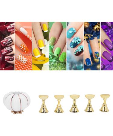 Nail Tip Stand Ceramic Pumpkin Shaped Nail Display Stand Nail Practice Stand for Home DIY and Salon Magnetic Nail Tip Holder Stand Set for Nail Beauty Salon(white) - Buy Online on GoSupps.com