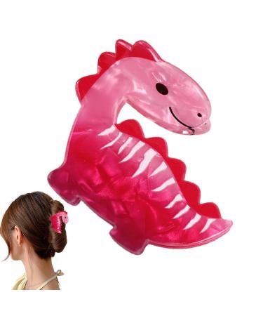 Buerfu Dinosaur Hair Clips - Cute Novelty Dinosaur Barrettes - Novelty Fashionable Acrylic Animal Hair Clips For Children Women Kids Little Girls Diplodocus