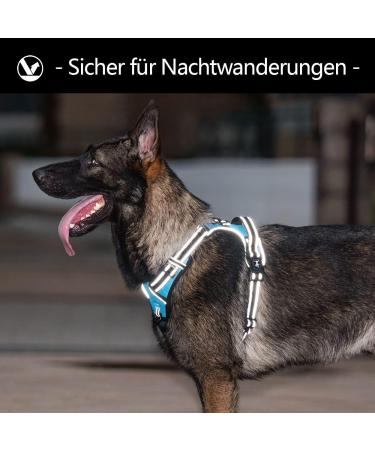 POPOT No Pull Dog Harness - Reflective Pet Vest for Training & Walking | Large Blue - Buy Online on GoSupps.com