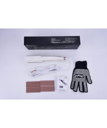 CCKEYIN 3-in-1 Crepe Iron for Hair - Ceramic Hair Straightener & Crimper with Temperature Control - Multi-Style Wave Iron in White - Buy Online on GoSupps.com