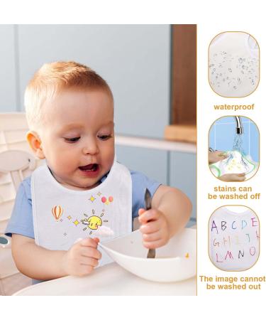 Miiepls 12-Piece Baby Bib Painting Set | Includes 12 Textile Pens & 3 Stencils | Perfect for Baby Shower Games & Parties - Buy Online on GoSupps.com
