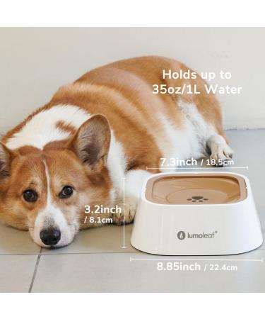 Lumoleaf 1L Anti-Spill Dog Water Bowl | No Leak Pet Dispenser for Cats & Dogs | Perfect for Car Trips | Fressnapf Approved - Buy Online on GoSupps.com
