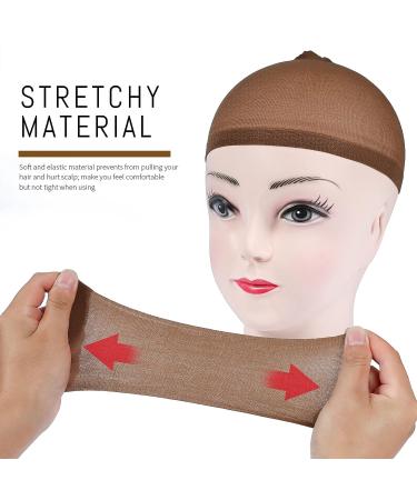 LUNROUG Dark Brown Wig Caps 24pcs - Stretchy Nylon Stocking Caps for Women and Men - Buy Online on GoSupps.com