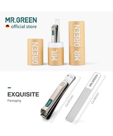MR.GREEN Curved Blades Nail Clippers Set with Glass File - Stainless Steel Manicure and Pedicure Tools - Buy Online on GoSupps.com
