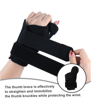 Milisten Thumb Brace for Right Hand - Carpal Tunnel Support Wrist Stabilizer & Splint Sleeve - Herringbone Design - Buy Online on GoSupps.com