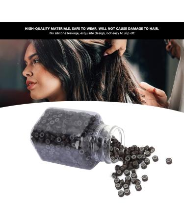 Hair Extension Loops Hair Extension Tool Lined Micro Beads for Beauty Salons Highlight Hair Extension Hair Extension Hair Salons(3#dark brown) - Buy Online on GoSupps.com