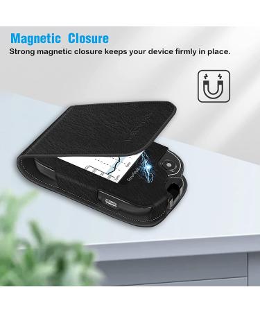MedMax Freestyle Libre 2 PU Leather Protective Case - Lightweight Shockproof Diabetic Storage with Carabiner Clip - Black - Buy Online on GoSupps.com