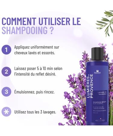 Fauvert Professionnel Shampooing Violet Repigmentant Dejaunisseur Lavande de Valensole - Neutralise les Reflets Jaunes - Cheveux Blonds Blancs ou Gris - Sans Sulfates et Parabens - Fabriqu en France - Buy Online on GoSupps.com