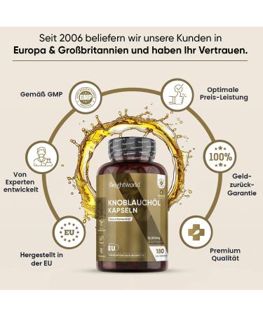 Garlic Soft Capsules 15 000mg - 180 Vegan Capsules | Allicin Extract | Cold-Pressed Garlic Oil | Fermented | WeightWorld - Buy Online on GoSupps.com