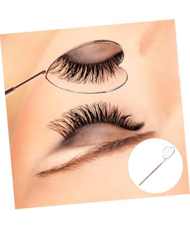 Eyelash Inspection Mirror - Heart Shape Eyelash Mirror for Extensions | Salon Makeup Magnifier (18.7x5.6x0.8cm) - Perfect for Lash Techs - Buy Online on GoSupps.com