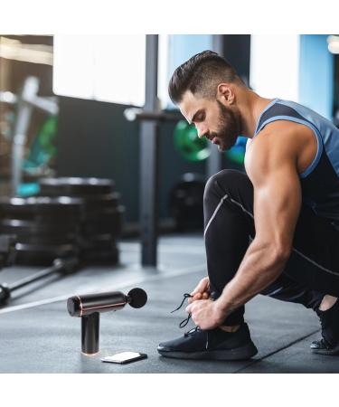 Wireless Fascia Gun - Percussion Massage Device for Muscle Relief | Personal Muscle Massager Fitness Tool Cervical Massage - Compact & Portable Black - Buy Online on GoSupps.com