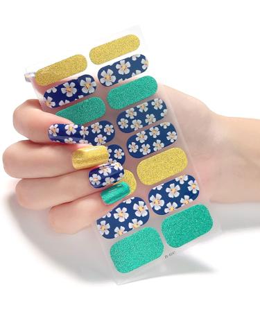 On Nail Polish Strips Glitter Starry Marble Semi Cured Gel Nail Polish Strips Gel Nail Stickers Full Nail Wraps on Nail Polish Strips Ze0242 - Buy Online on GoSupps.com