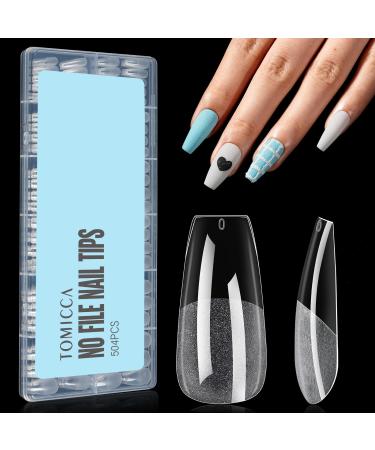 Tomicca Coffin nail tips 504 pieces incorrect nail tip medium Coffin nails Tips for nail extension and nail art diy nail studio at home 12 sizes artificial gel nail tips - Buy Online on GoSupps.com