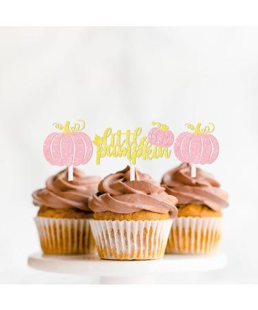 18pcs Glitter Little Pumpkin Dessert Cupcake Topper Thanksgiving Gratitude Theme Decor for Boys Girls Men Women Happy Birthday Autumn Harvest Party Decoration Supplies - Buy Online on GoSupps.com