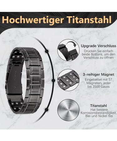 Jeracol Lymph Detox Steel Magnetic Band & Ring for Men - 3500 Gauss Magnet Copper Ring Gift Box Included - Buy Online on GoSupps.com