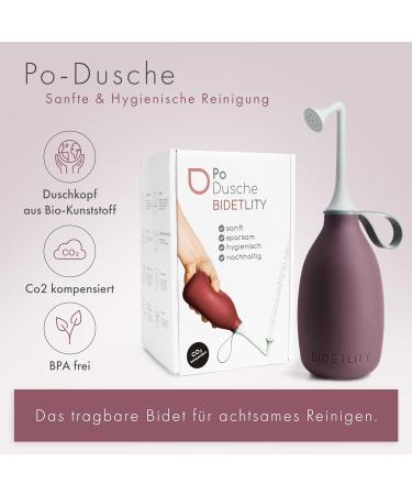 Bidetlity Po-shower 2.0 - Portable Travel Bidet & Sustainable Intimate Shower | Eco-Friendly BPA Free Replaces Wet Wipes - Buy Online on GoSupps.com
