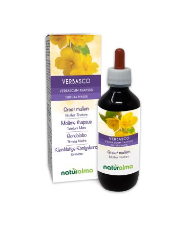 Small -flowered royal candle (Thapsus Verbascum) flowers and leaves of non -alcoholic primeval tincture Natural Ma |Liquid extract drop 200 ml |Dietary supplement |Veganer alcohol -free 200 ml (1 -pack)