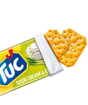 TUC Sour Cream & Onion Snacks - 18 x 100g Finely Salted Crunchy Treats | Buy Online Internationally - Buy Online on GoSupps.com