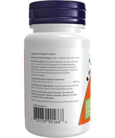 NOW Supplements 5-HTP (5-Hydroxytryptophan) 200mg Plus Tyrosine Capsules 60 Count & Supplememts L-Tryptophan 220mg Capsules 60 Count 5-HTP+ 220mg Capsules - Buy Online on GoSupps.com