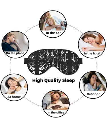Soft and breathable eye mask with musical symbols perfect for travel and relaxation - Buy Online on GoSupps.com
