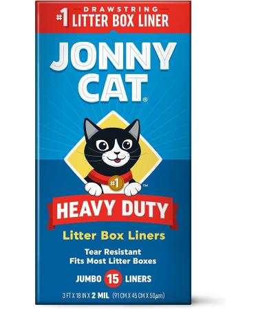 JONNY CAT Jumbo Liner 15 Count - High-Quality Cat Litter Pan Liners - Buy Online on GoSupps.com