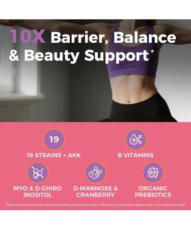 NewRhythm Probiotics for Women Akkermansia Probiotic Biotin Vitamin B6 B12 & Inositol 120 Billion CFU 20 Strains Digestive Enzymes Prebiotics & Vaginal Probiotics for PH Balance 60 Capsules - Buy Online on GoSupps.com