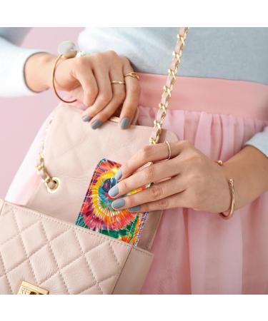 Travel Lipstick Organizer Case - Portable Makeup Bag with Mirror | Colorful Tie-Dye Swirl Rainbow | Shop Now - Buy Online on GoSupps.com
