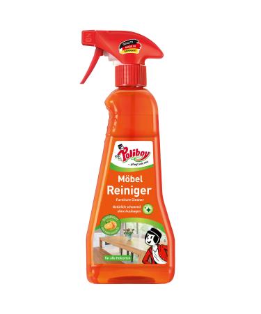 Poliboy furniture cleaner - gentle wood cleaner for furniture care - with orange scent - 1x 375ml - Made in Germany Furniture Intensive cleaner 375 ml (1 Pack)