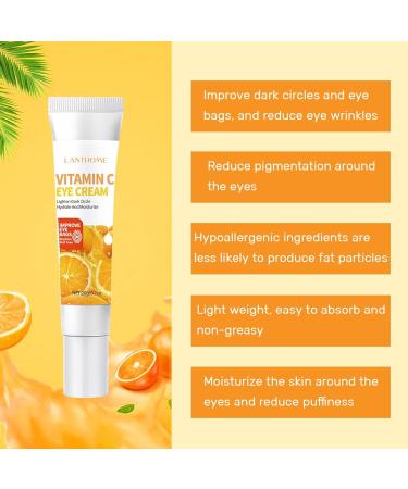 Vitamin C Eye Cream - Reduce Dark Circles Puffiness & Fine Lines | Anti-Aging Under Eye Cream (0.7 FL.Oz - Buy Online on GoSupps.com