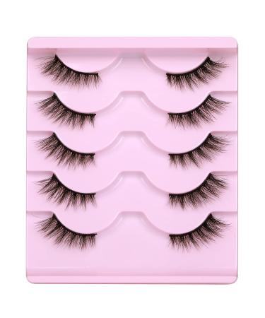 Newcally Natural Cat Eye Half False Eyelashes - 5 Pairs B05 - Buy Online on GoSupps.com