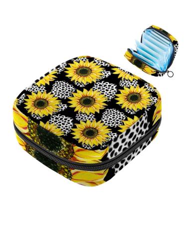 Gold marble painted women's bandage storage bag menstrual pad bag portable menstrual cup bag with zip for teenagers girl women color 3 4.7x6.6 in/12x17x17 cm