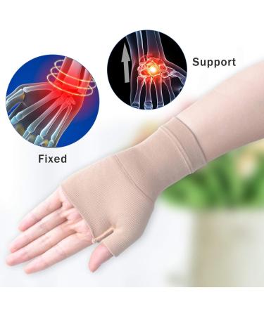 Wrist & Thumb Support Sleeve - Compression Arthritis Gloves for Carpal Tunnel Relief Pain & Fatigue - Unisex - Ideal for Sports Typing RSI - X-Large - Buy Online on GoSupps.com