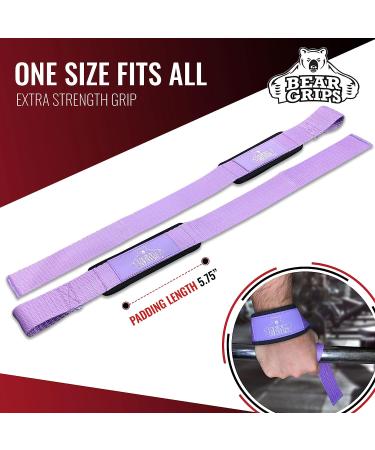 Bear Grips Lavender Purple Weightlifting Wrist Straps - Support & Strength Training Accessories - Buy Online on GoSupps.com