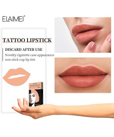 MOMEI Tattoo Lipstick Cotton Swab 20pcs - Long Lasting Waterproof Lip Stain Tint (Nude) - Buy Online on GoSupps.com