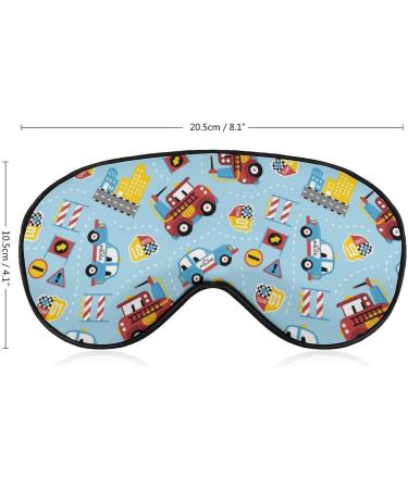 Cartoon Rescue Vehicles Sleep Mask | Soft Light-Blocking Blindfold for Women - Adjustable Traffic Car Eye Cover - Buy Online on GoSupps.com