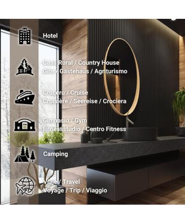 GPQ Hotel Amenities Set Black Line Kit Shower Gel + Shampoo + Soap Pack 100 Pieces x 3 Products Without Parabens Apartment Country House B&B Travel Guest House Cruise Made in Spain - Buy Online on GoSupps.com