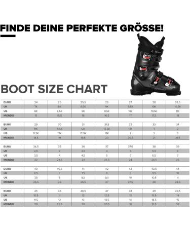 Atomic Hawx Prime 90 Ski Boots - Black Alpine Boot with 3D Ankle & Heel | Medium-Wide Fit for Advanced Skiers (27/27.5) - Buy Online on GoSupps.com