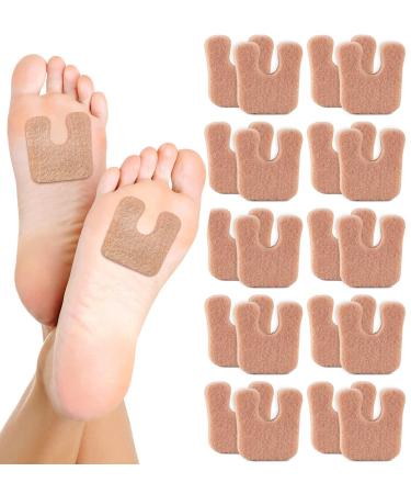 U Shaped Felt Callus Pads  20 PCS Self Adhesive Metatarsal Pads Forefoot Cushion Pads  Foot Support Protector  Foot Care for Relief Foot Heel Pain  Protect Corn Callous Blisters from Rubbing on Shoes
