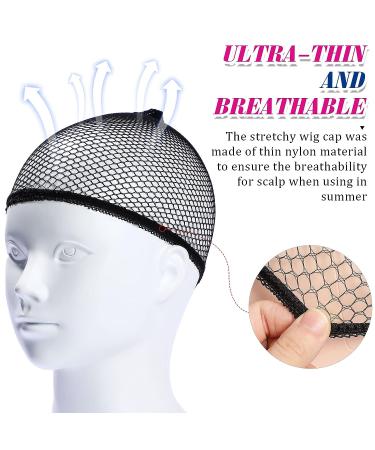 50 Piece Stretchy Nylon Wig Caps - Black Fishnet Wig Cap for Women, Men, Girls - Weaving Cap Liner - Buy Online on GoSupps.com