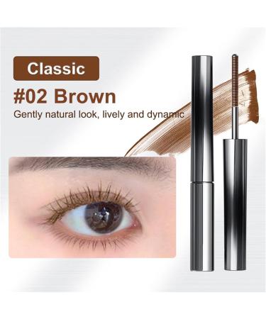 3D Curling Eyelash Iron Mascara - 2 colors Iron Brush Mascara Iron Strong Mascara Metal Tiny Tube Waterproof Makeup Mascara (Classic Brown) Classic Brown - Buy Online on GoSupps.com