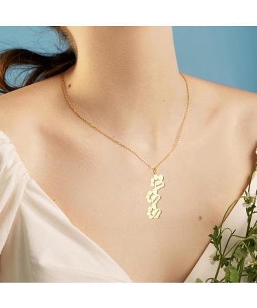 Exlarify Personalized Paw Print Necklace | Custom Pet Memorial Jewelry for Dog Lovers | Unique Mother's Day Gift with Names 2 Gold Options - Buy Online on GoSupps.com
