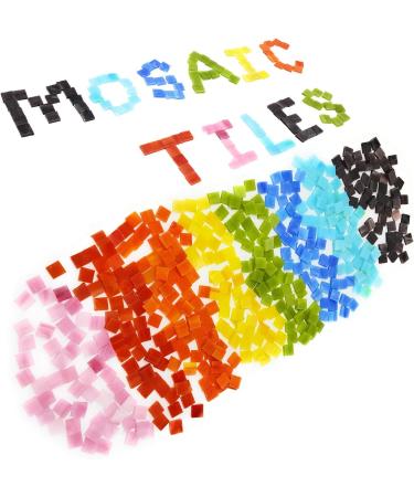 480 Piece Colorful Mosaic Tiles Pack - Assorted Stained Glass DIY Supplies in 8 Colors - Buy Online on GoSupps.com