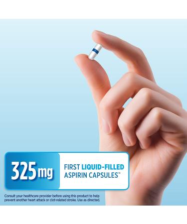 VAZALORE Aspirin 325mg | Fast Pain Relief & Fever Reducer | 30 Immediate Release Capsules for Adults | Stomach Protection - Buy Online on GoSupps.com