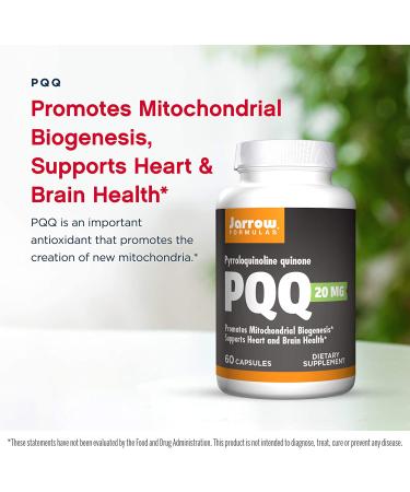 Jarrow Formulas PQQ 20 mg - 60 Capsules | Powerful Antioxidant & Energy Support - Buy Online on GoSupps.com
