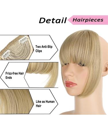 Bangs Hair Clip Fake Blunt Air Bangs Hair Clip-In Extension Synthetic Fake Fringe Natural False hairpiece For Women Clip In Bangs Bangs Clip in Hair (Color : B3 M8 613) - Buy Online on GoSupps.com