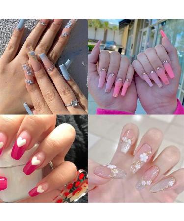 False Nails Press On Nails Fake Nails Artificial Full Cover Manicure Tool Nail Tips 24pcs/Box Artificial Finger Acrylic Nail Kit Manicure Kit for Women (Size : 07) (3) - Buy Online on GoSupps.com