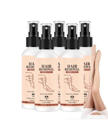 Haarentfernungsspray Enthaarungsspray schmerzlose Haarentfernungscreme einfache & schmerzlose Haarentfernungscreme f r Arme Beine Brust Schamhaare beruhigend & effektiv (100ml-5PCS)